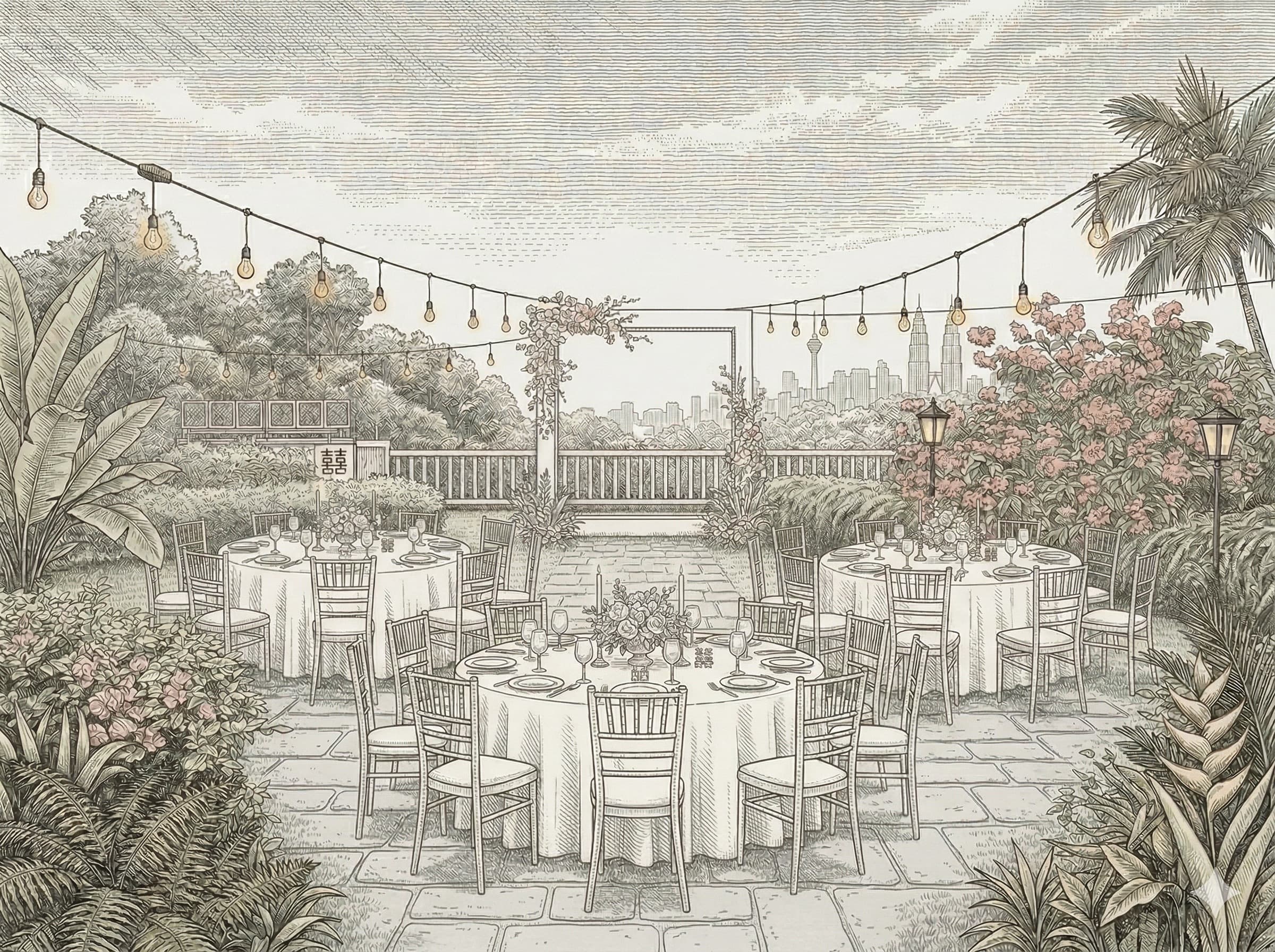 Dinner reception illustration