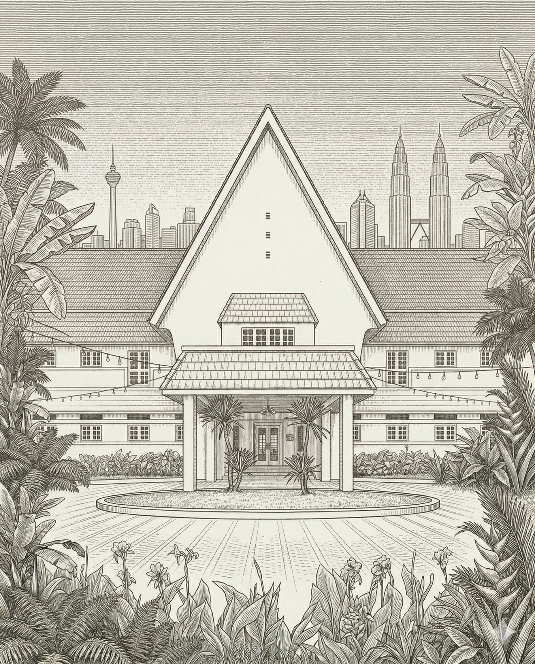 The Estate — front entrance illustration